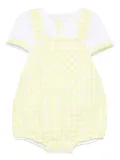Paz Rodriguez gingham-pattern shorties set - Yellow