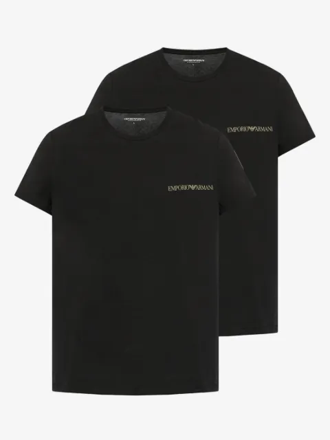 Emporio Armani logo-embroidered T-shirts (pack of two)