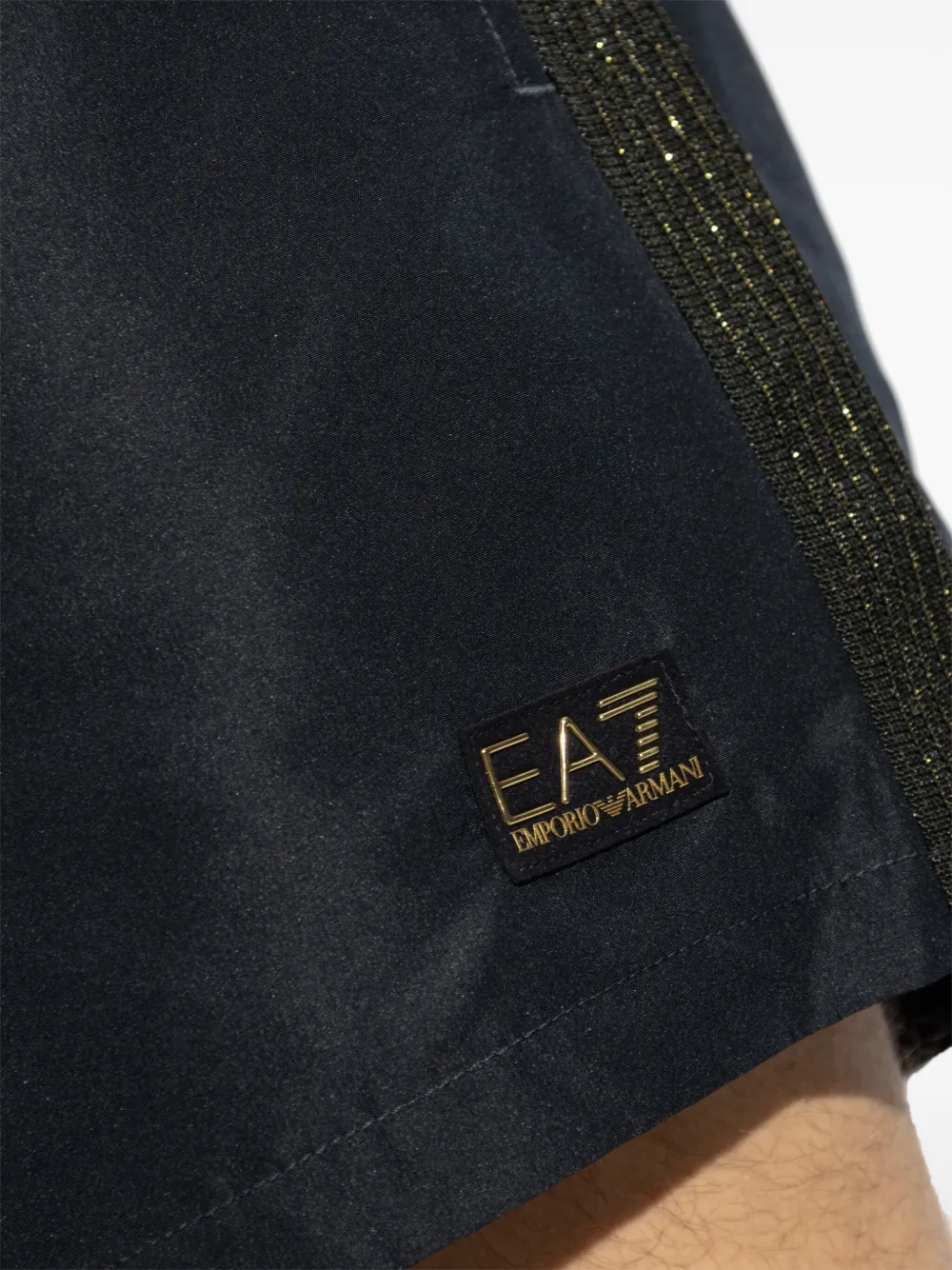 Ea7 Emporio Armani Zwembroek met mesh vlak Zwart