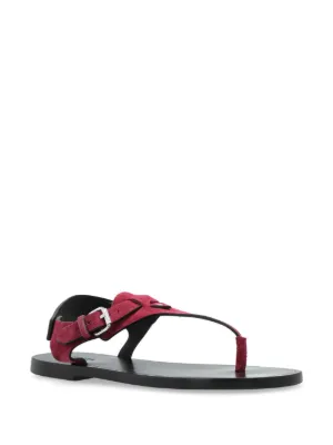 【Isabel Marant】 Brookメタリックレザーサンダル ISABEL MARANT Brook Metallic Leather Sandals in Silver