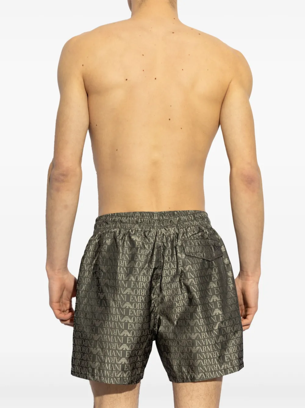 Emporio Armani Zwembroek met logoprint Groen