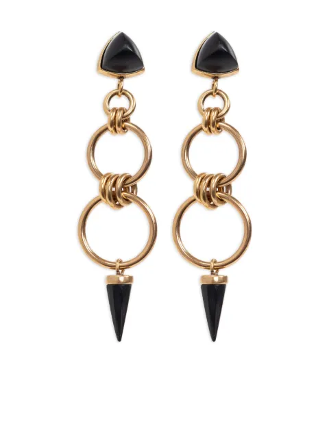 ISABEL MARANT engraved logo earrings