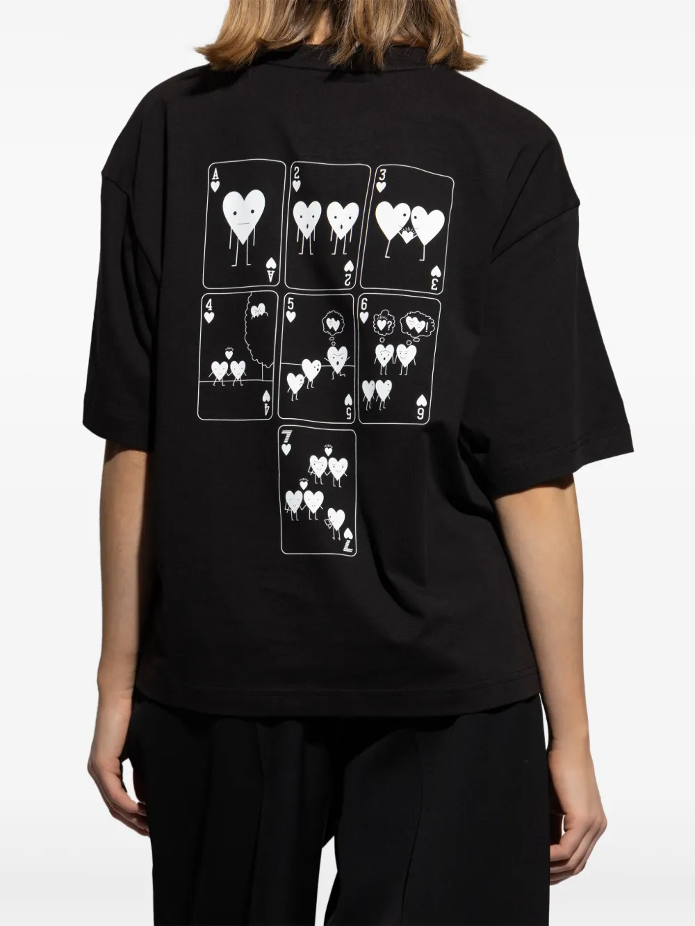 Ea7 Emporio Armani T-shirt met grafische print Zwart