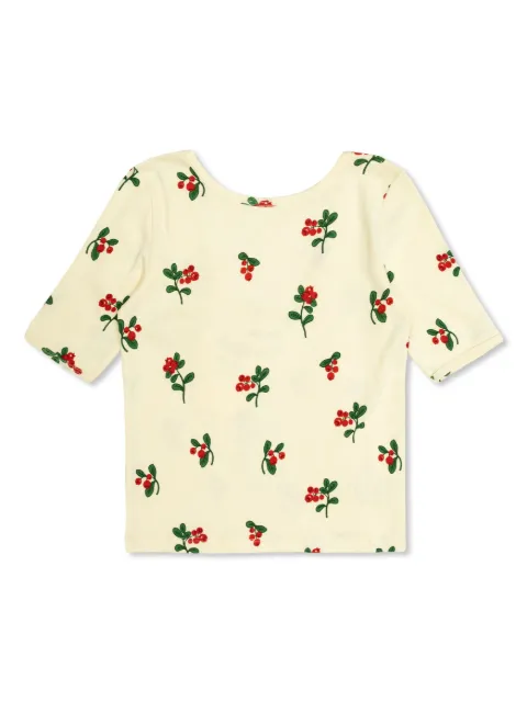 Mini Rodini top manga corta con estampado floral