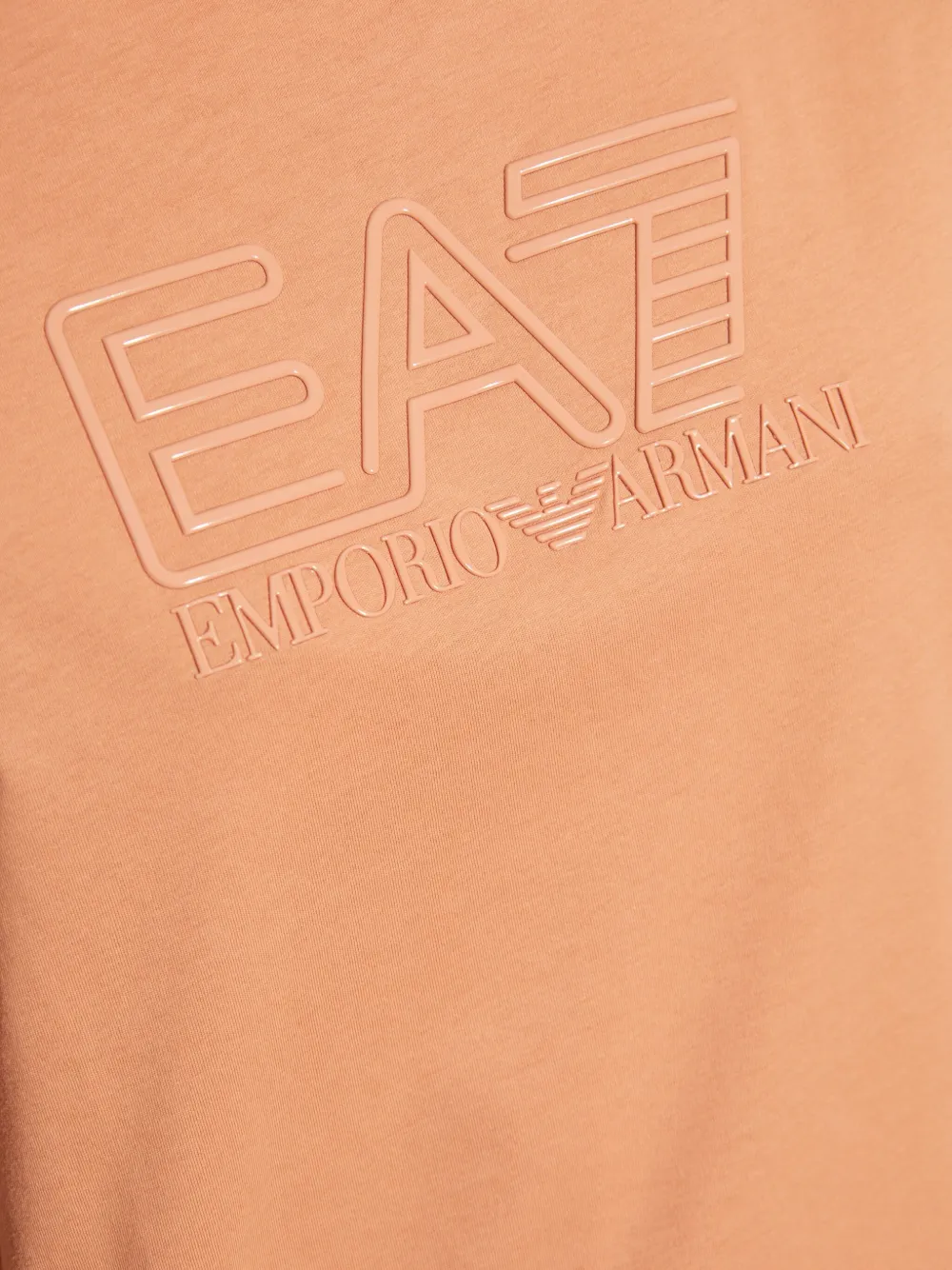 Ea7 Emporio Armani T-shirt met logo-reliëf Oranje