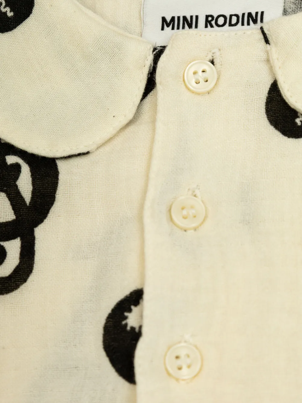 Mini Rodini Jurk met muzieknoot-print Wit