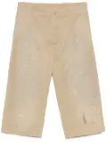 MM6 Maison Margiela paint-splatter shorts - Neutrals