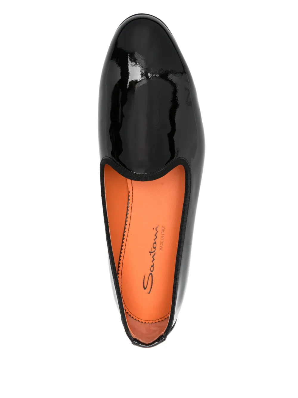 Santoni leather slippers Black