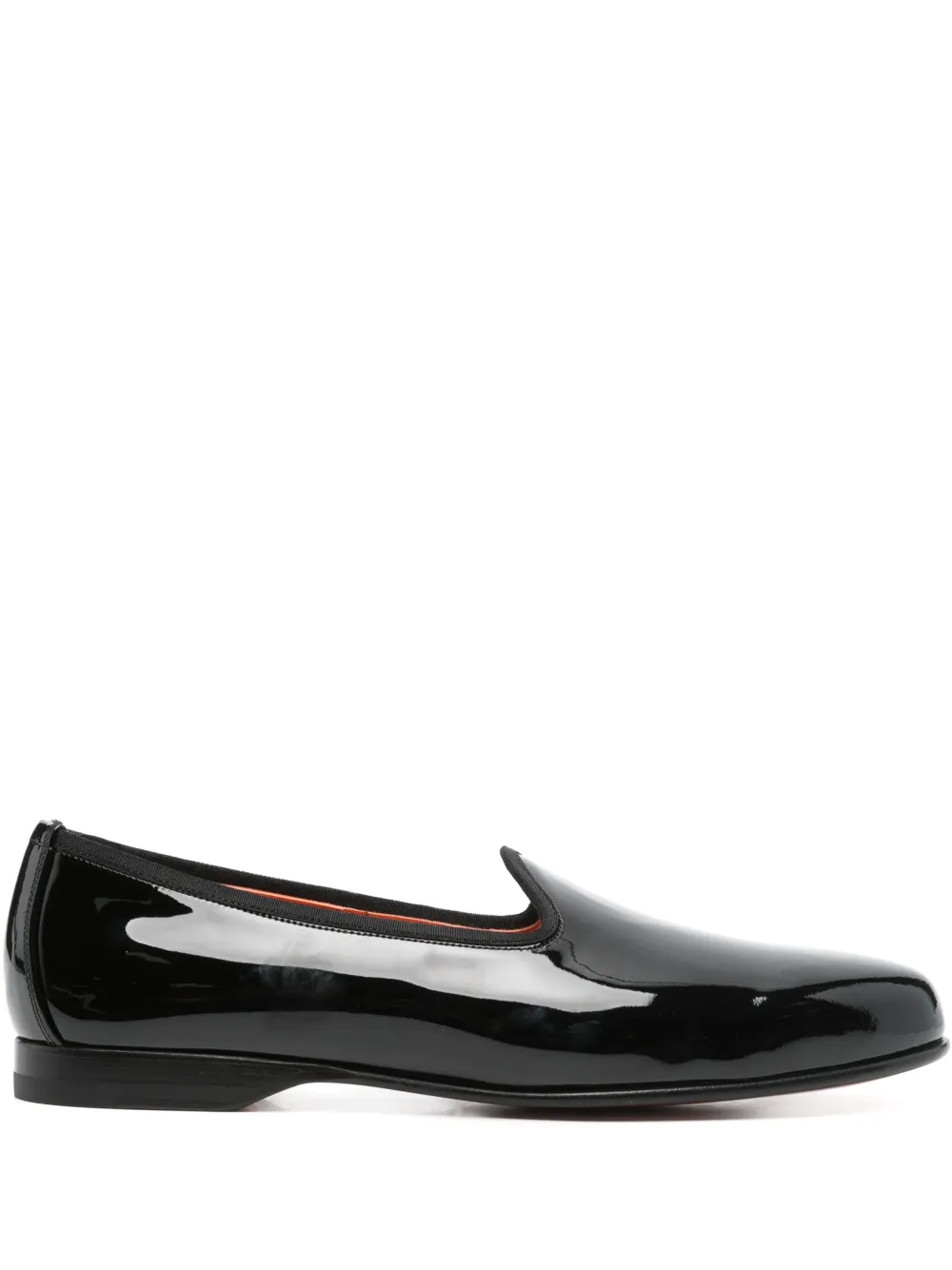 Santoni leather slippers Black