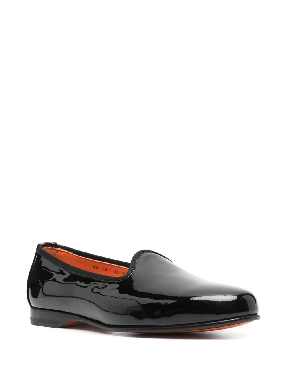 Santoni leather slippers Black