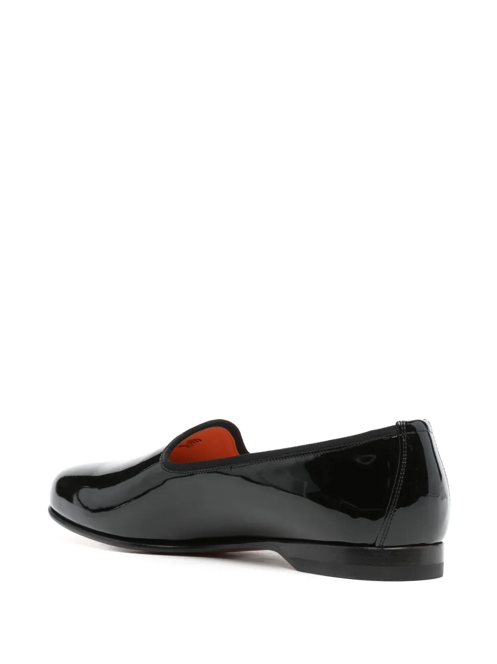 Santoni leather slippers Black