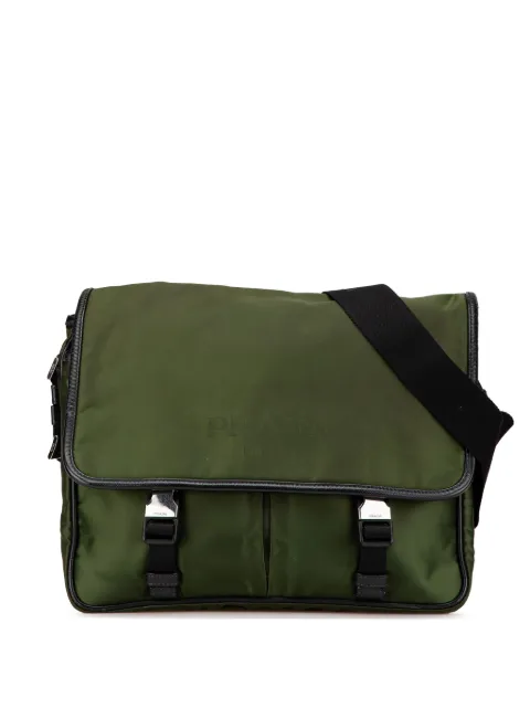 Prada Pre-Owned bolsa crossbody Tessuto Double Buckle Messenger Bag 2010-2024