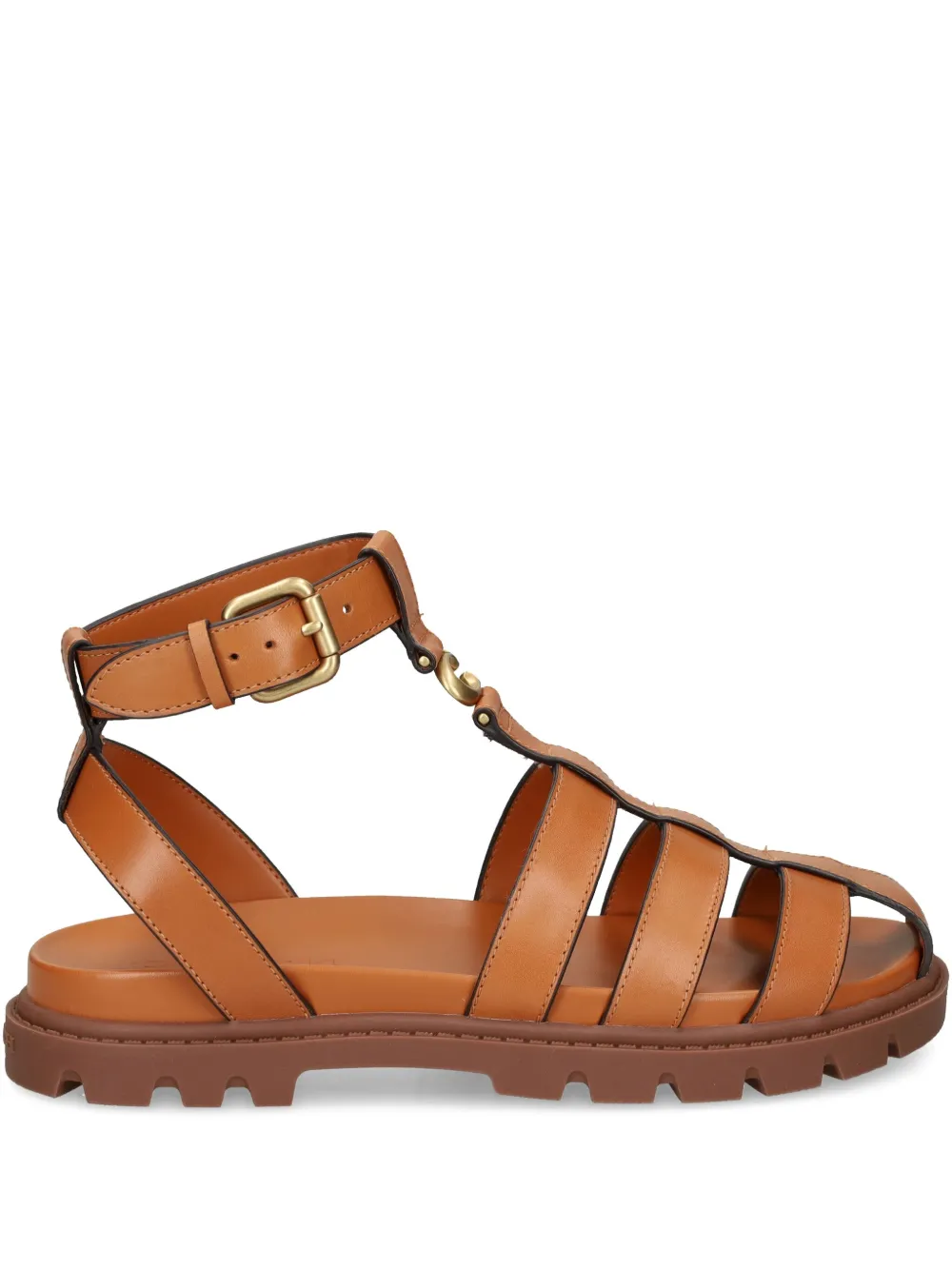 Coach leather sandals Brown