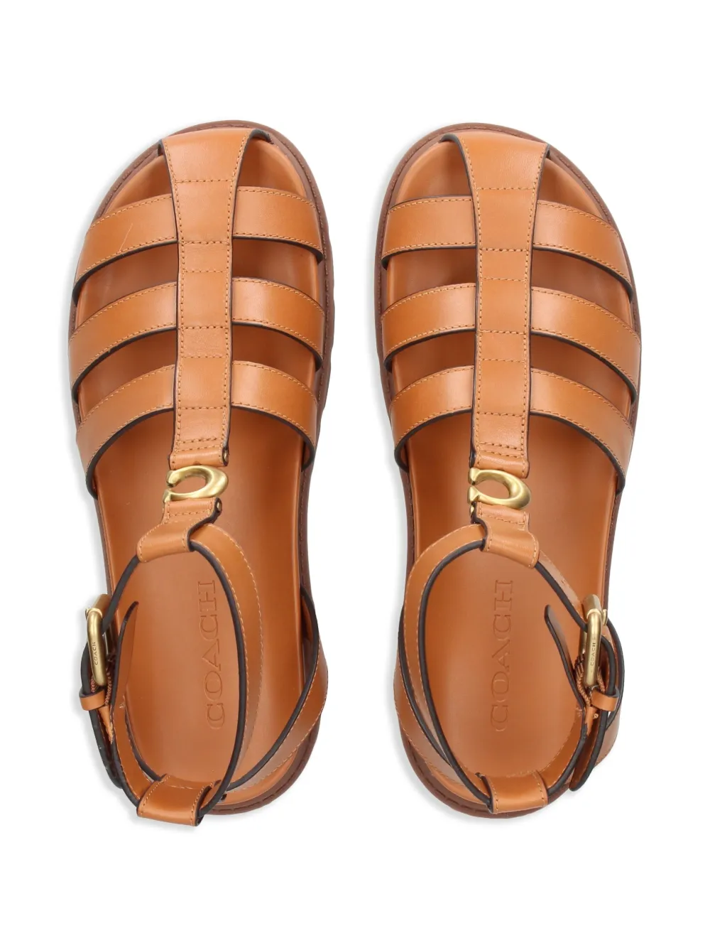 Coach leather sandals Brown