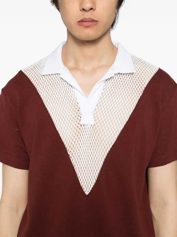 Olly Shinder V Hybrid Polo Shirt | Red | FARFETCH JO