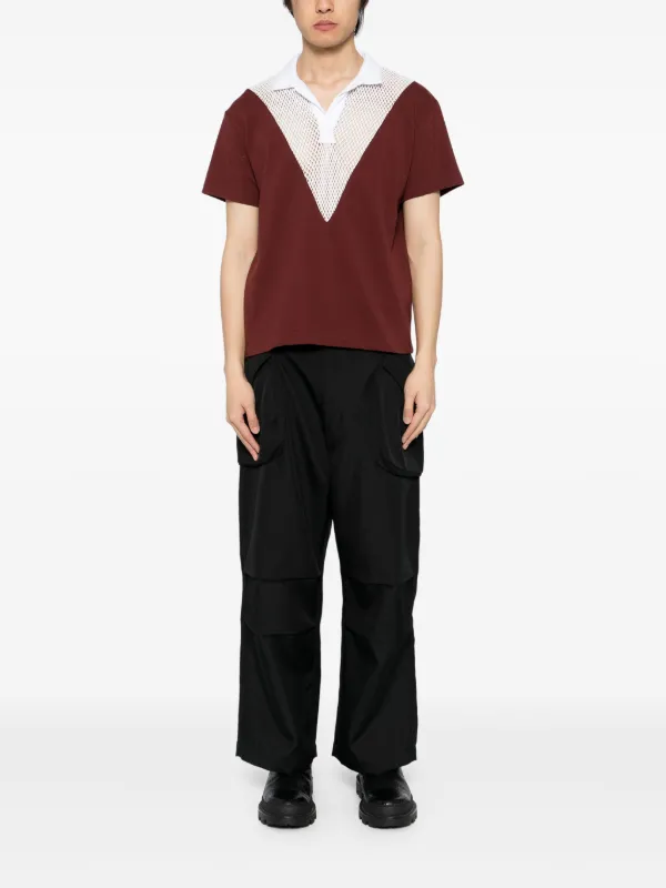 Olly Shinder V Hybrid Polo Shirt | Red | FARFETCH JO