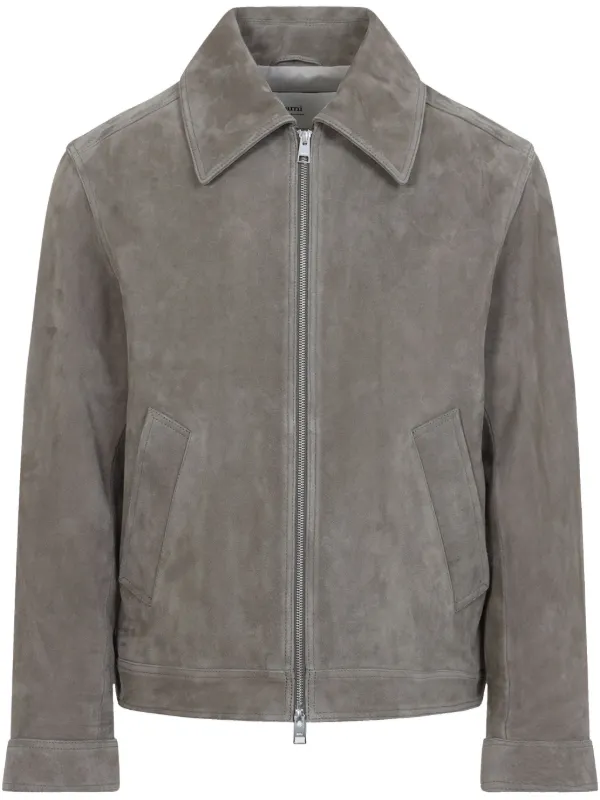 【Remagie】★Suede ribbed multi pocket jacket Suede Zip-Front Jacket | Madewell