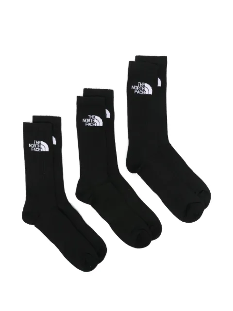 The North Face pack de tres pares de calcetines tejidos con logo en intarsia