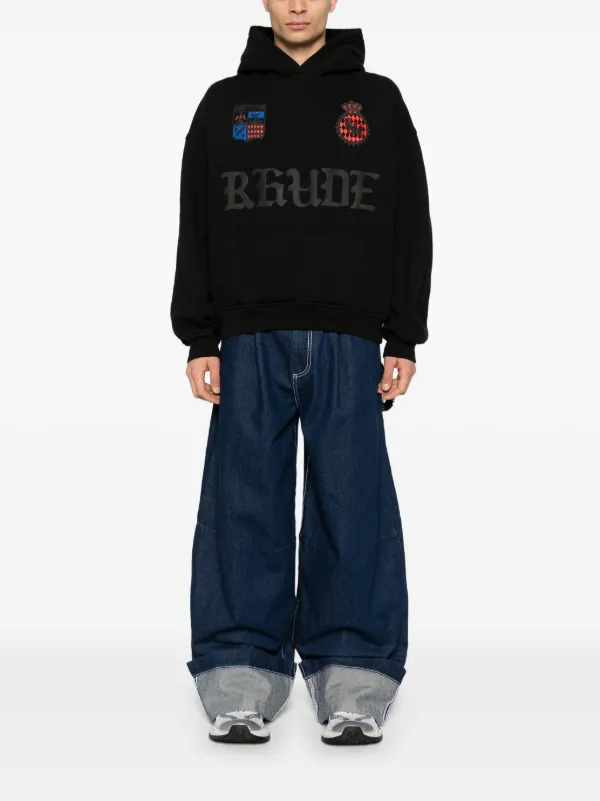 RHUDE ロゴ Cote D'Azur フーディ パーカー RHUDE COTE D'AZUR CREST OVERSIZED HOODIE – R H U D E