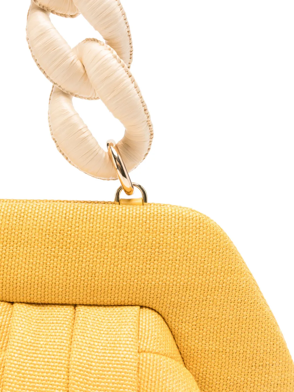 Themoirè Tia clutch Geel