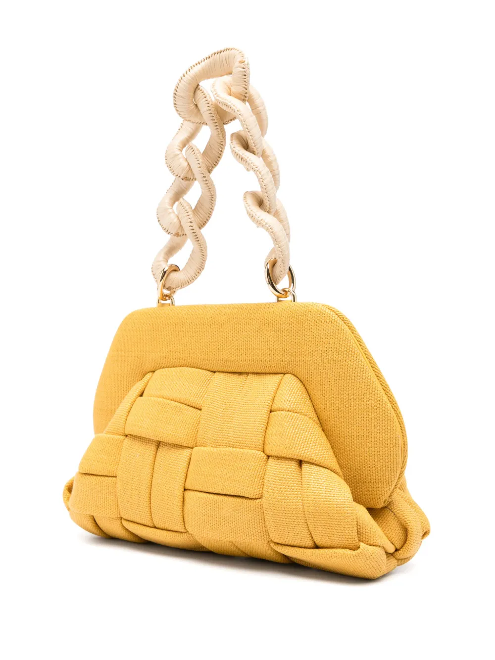 Themoirè Tia clutch Geel