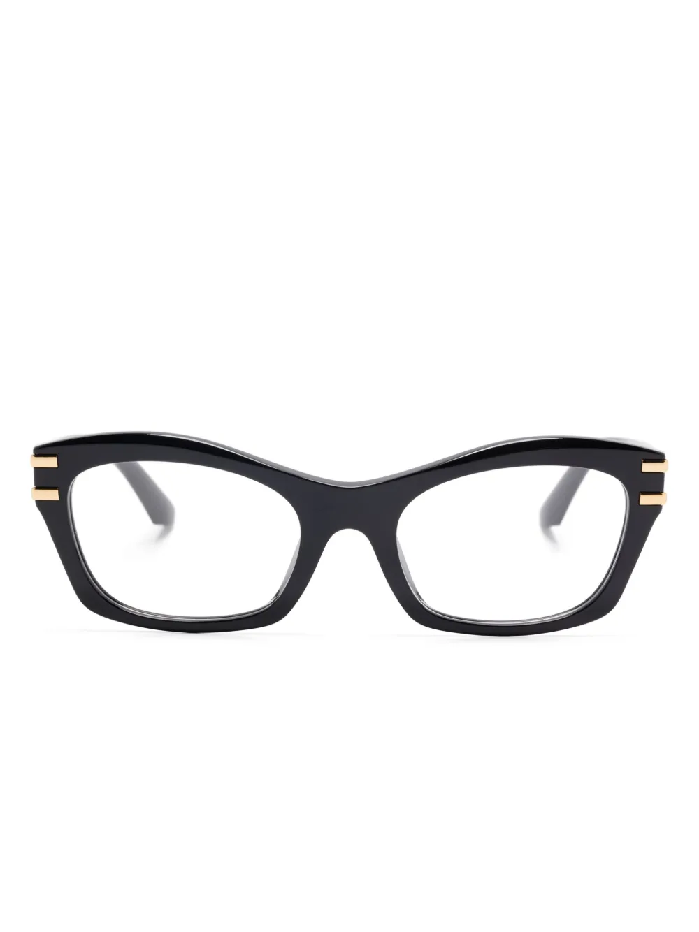Dolce & Gabbana Eyewear ロゴプレート 眼鏡フレーム - ブラック Dolce & Gabbana Eyewear ロゴプレート 眼鏡フレーム - ブラック