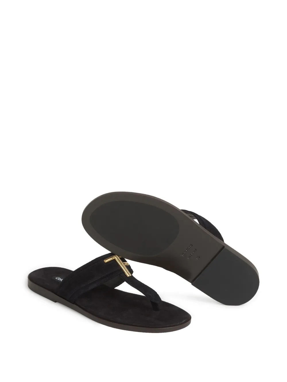 TOM FORD logo-plaque slides Black