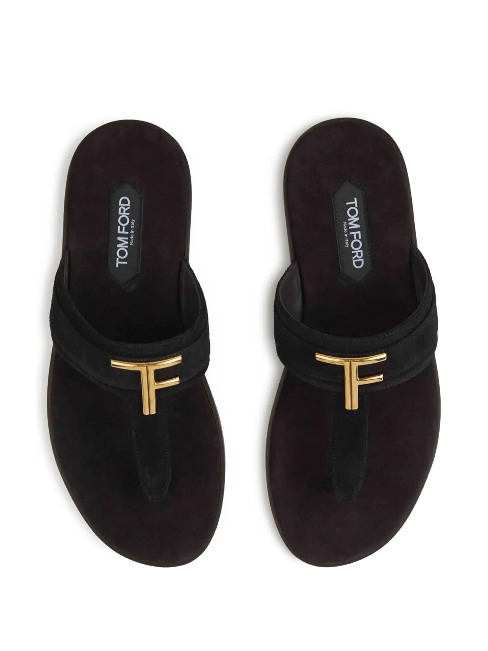 TOM FORD logo-plaque slides Black