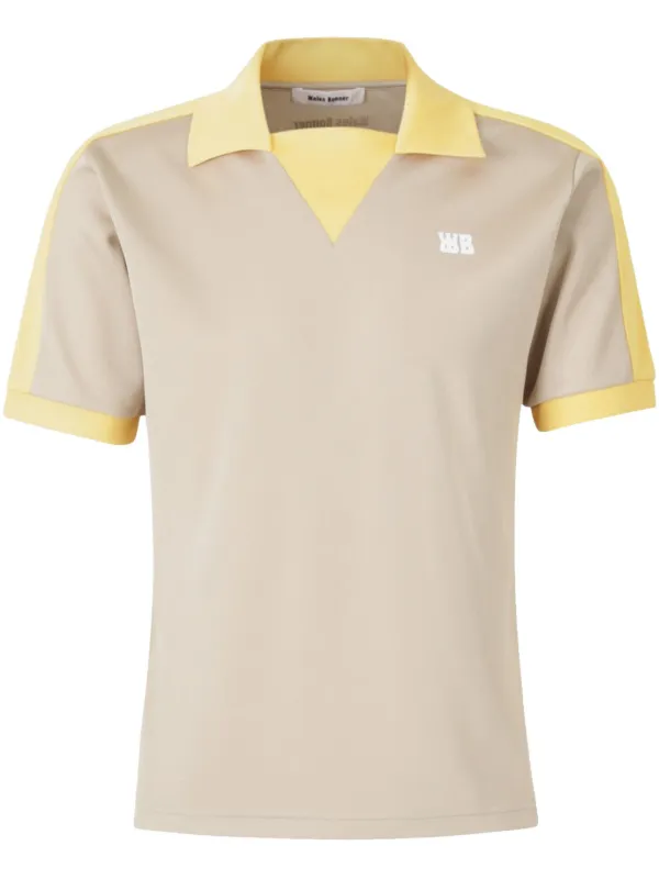 Wales Bonner Embroidered-logo Polo Shirt in Neutrals