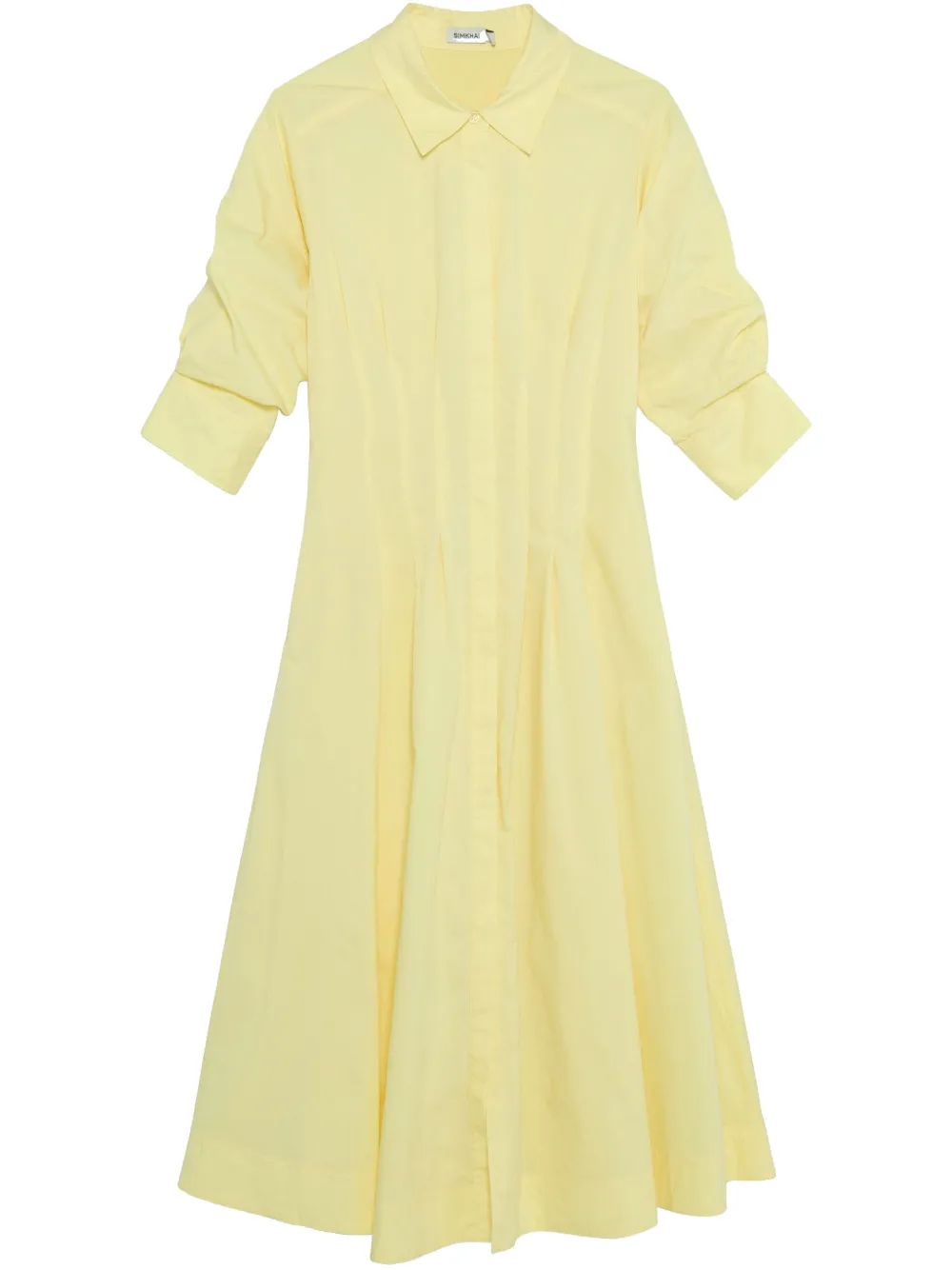 Simkhai robe en coton à coupe mi-longue | tons neutres | Image 1