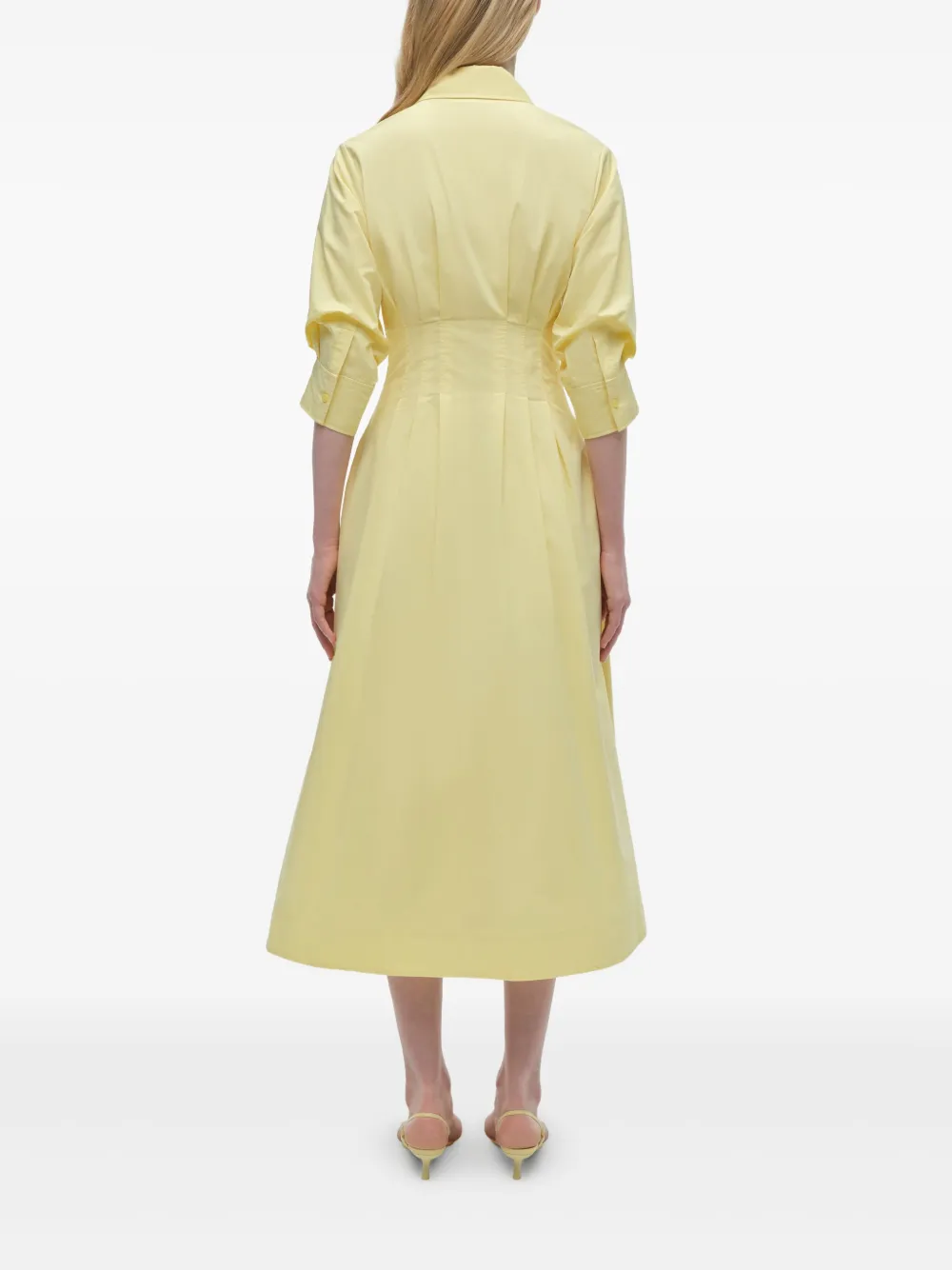 Simkhai Katoenen midi-jurk Beige
