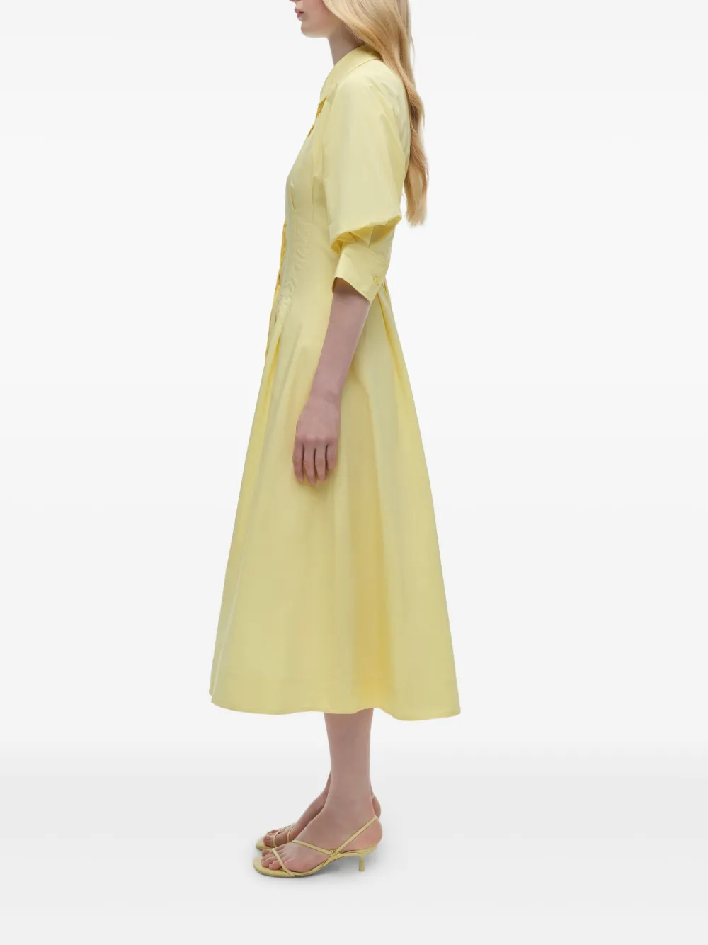 Simkhai Katoenen midi-jurk Beige