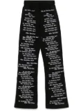 Who Decides War logo-print track pants - Black