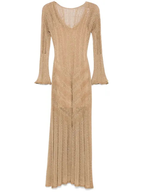 TWINSET robe longue à effet métallisé