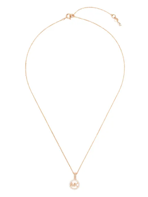 Michael Kors Pavé logo-charm necklace
