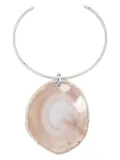 Michael Kors Agate collar necklace - Silver