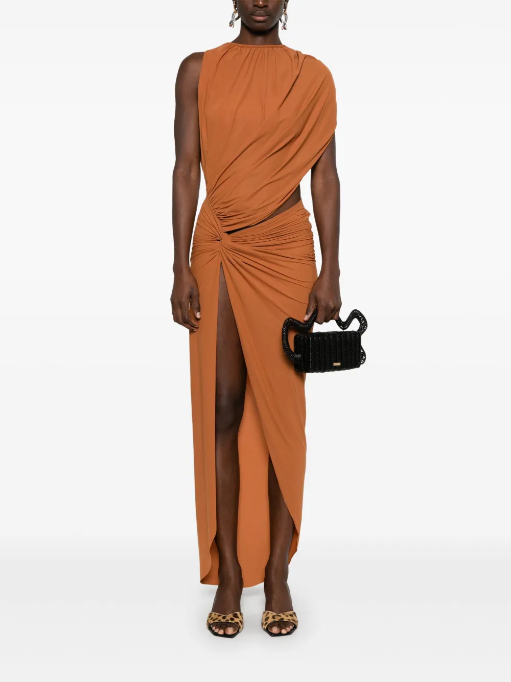 Amazuìn Carola maxi-dress - Bruin