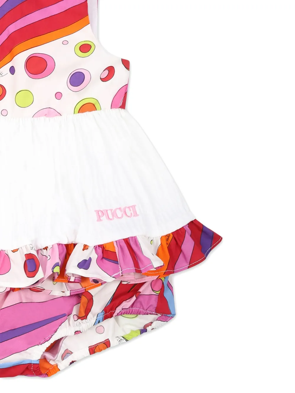 PUCCI Junior Fontane jurk met print Wit