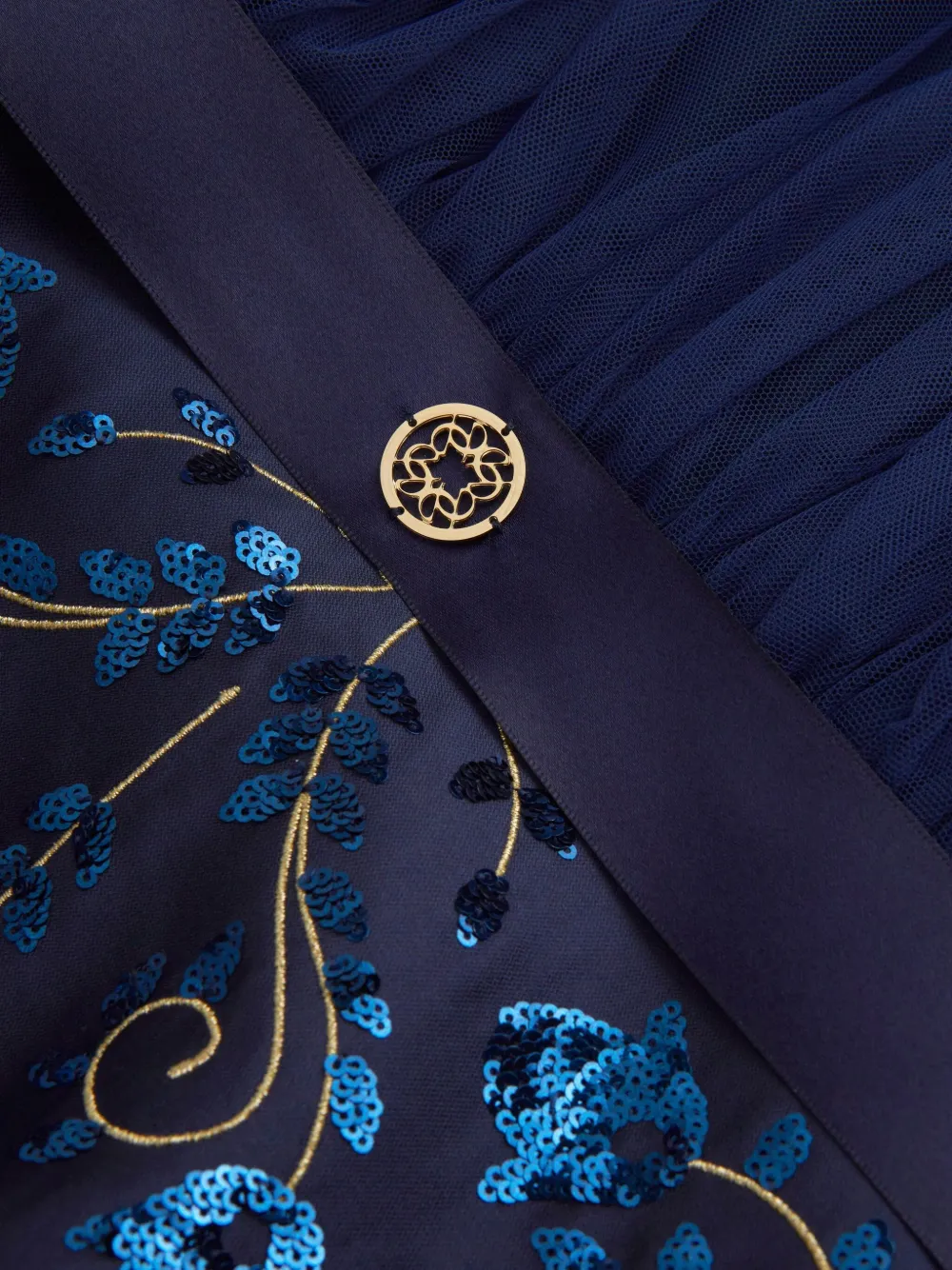ELIE SAAB JUNIOR Jurk verfraaid met pailletten Blauw