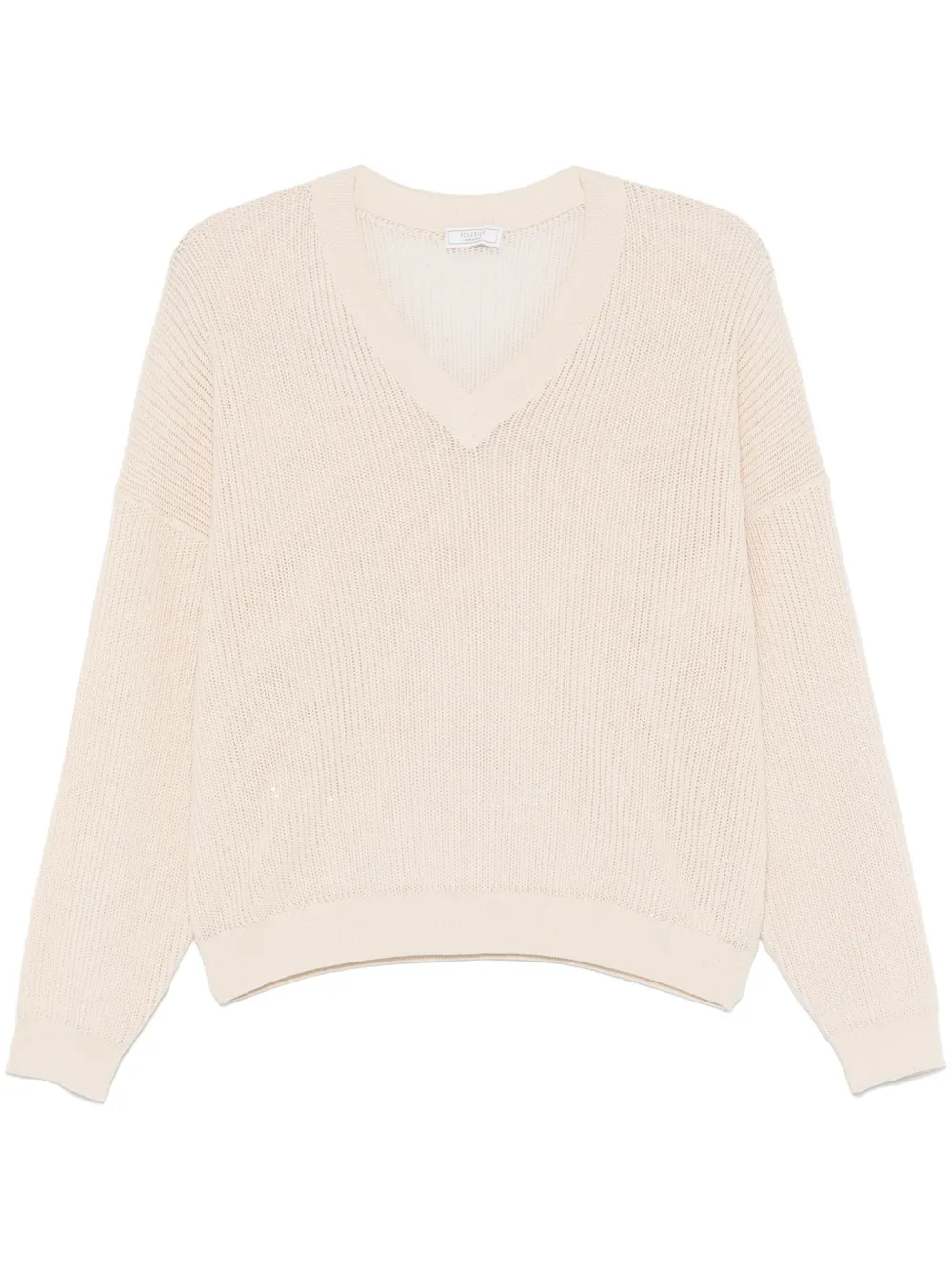 Shop Peserico Sequin-detail Cotton Top In Neutrals