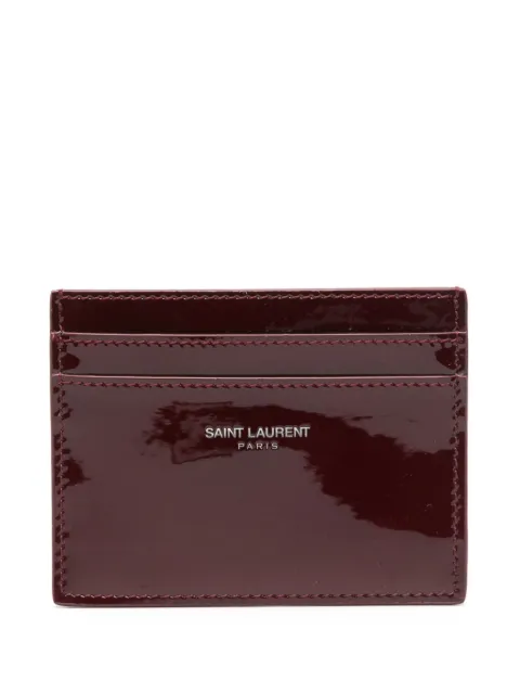 Saint Laurent korthållare i lackat läder