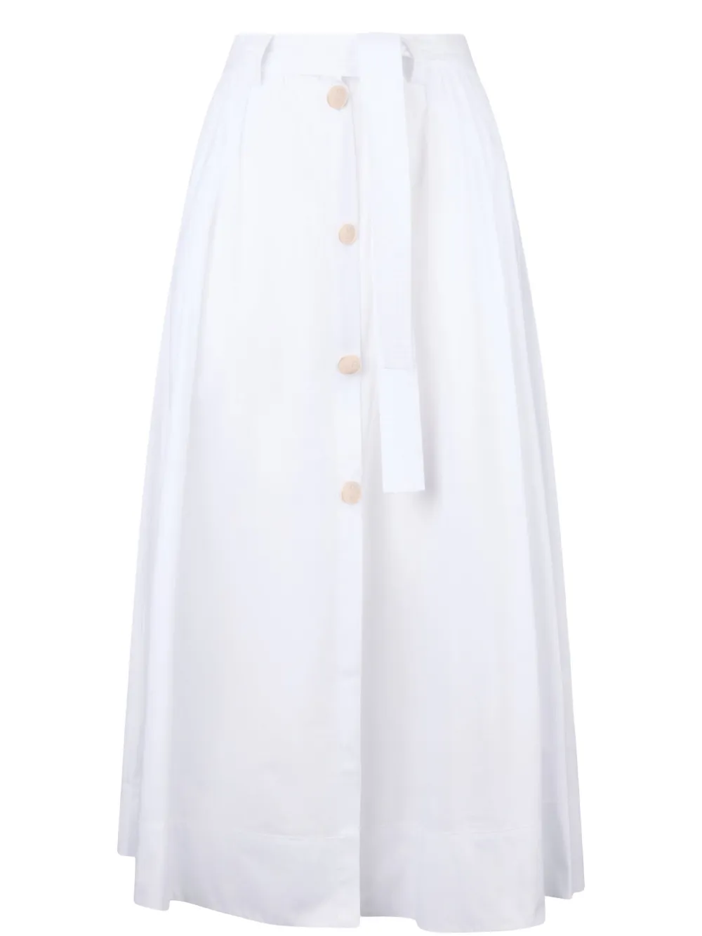 LIU •JO BUTTON-FRONT MIDI SKIRT