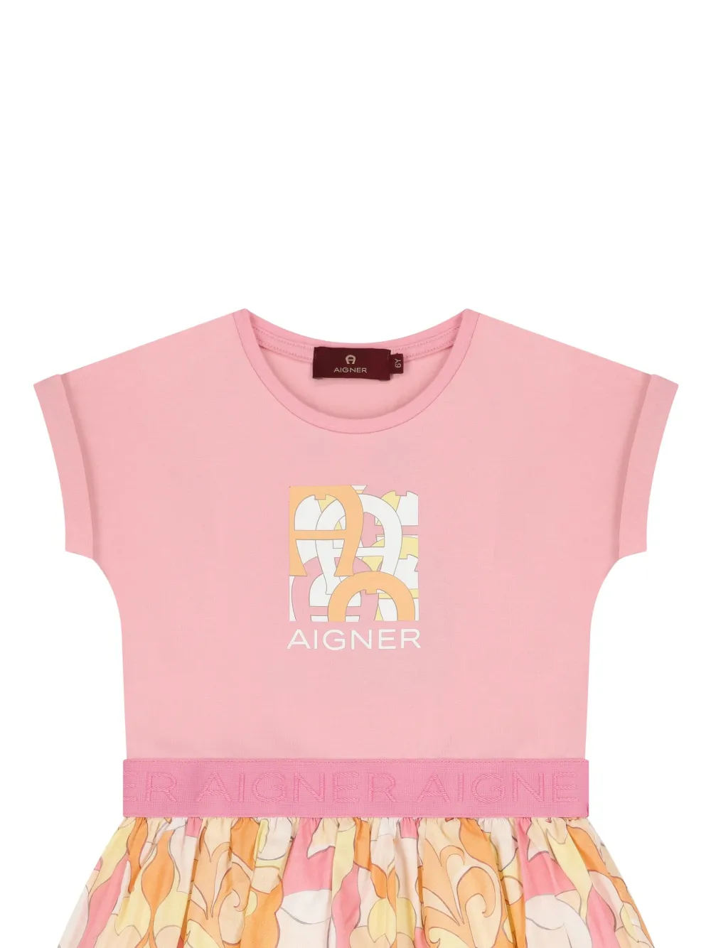 AIGNER LOGO-PRINT DRESS 