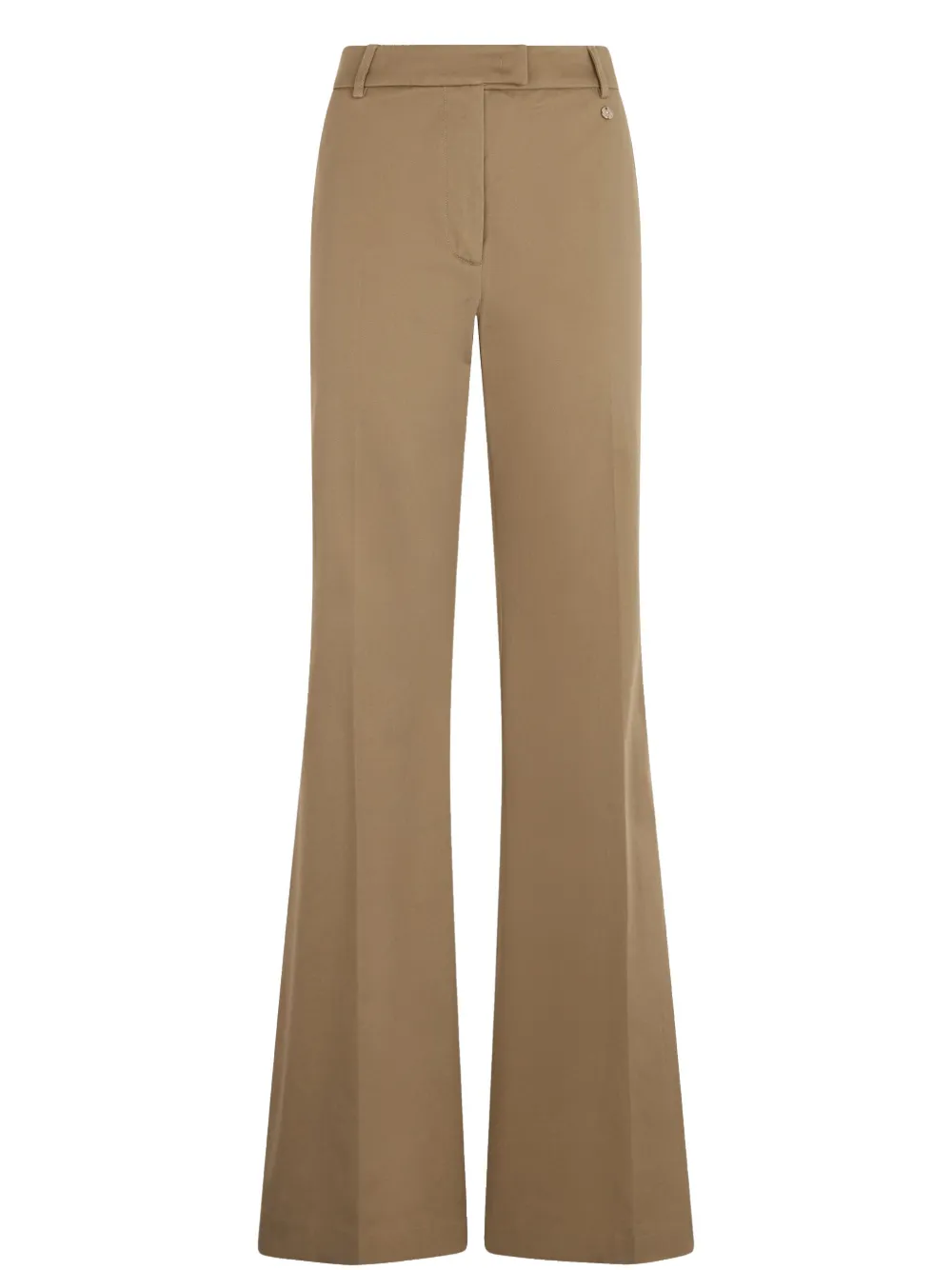 Liu •jo High-waisted Flared Trousers In Neutrals