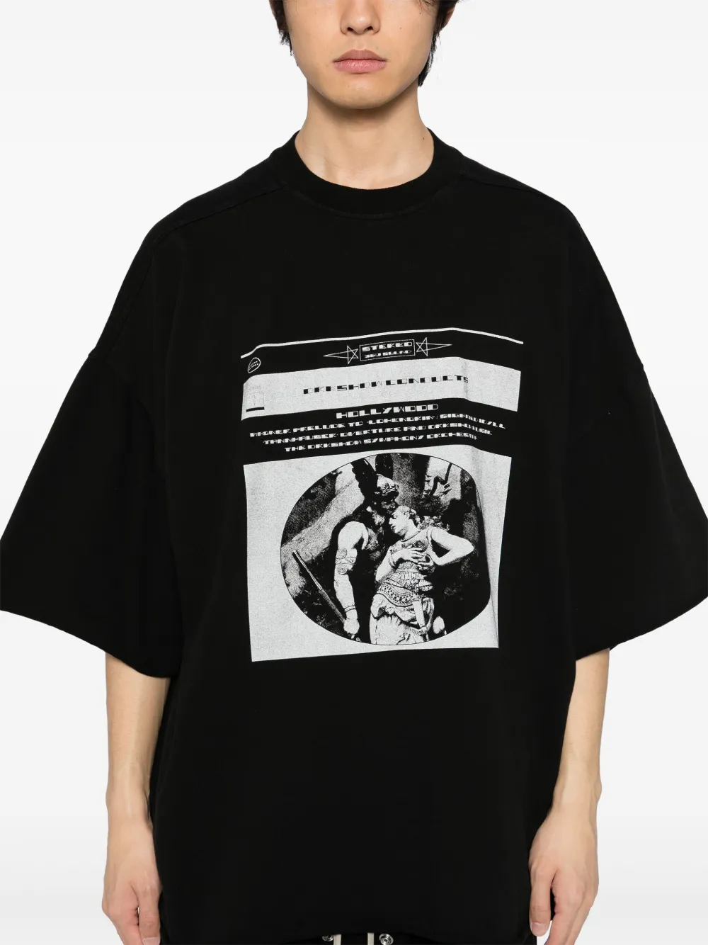 Rick Owens DRKSHDW Tommy T-shirt Zwart