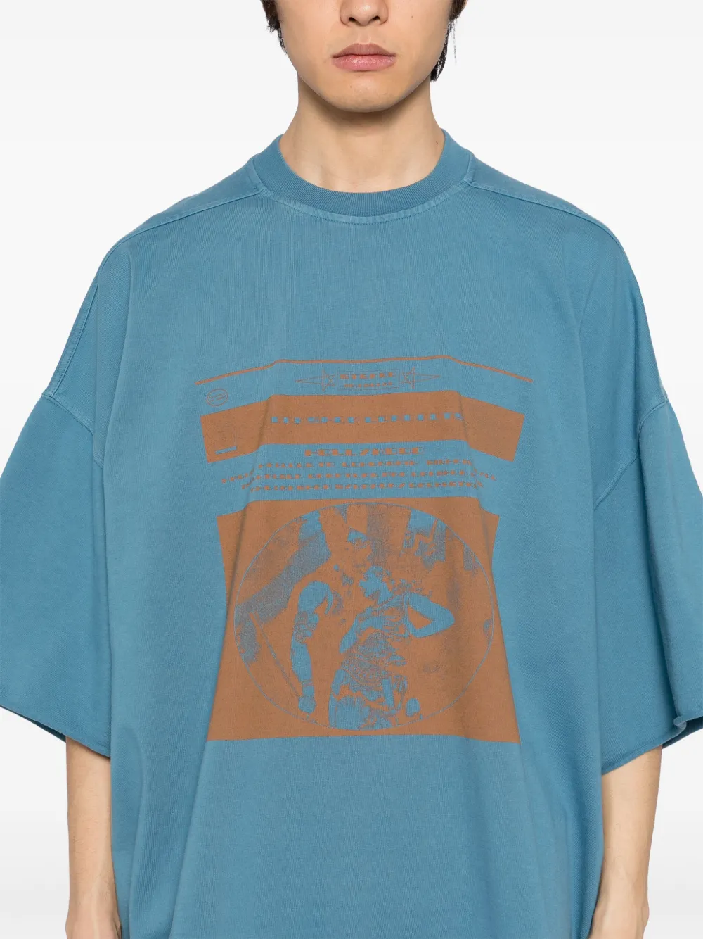 Rick Owens DRKSHDW Tommy T-shirt Blauw