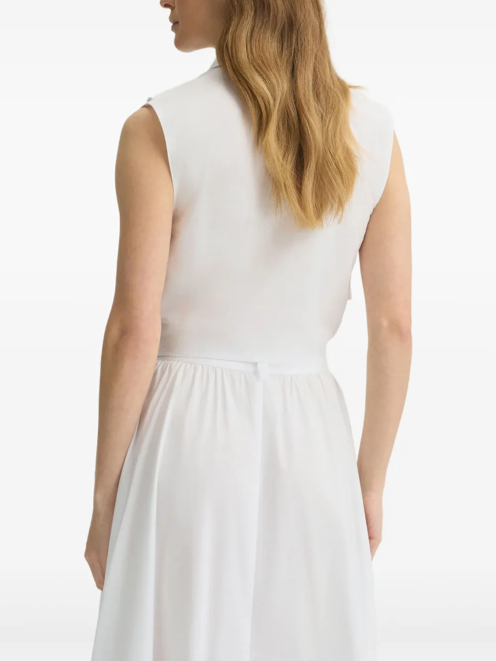 LIU JO Cropped T-shirt met geknoopt detail Wit