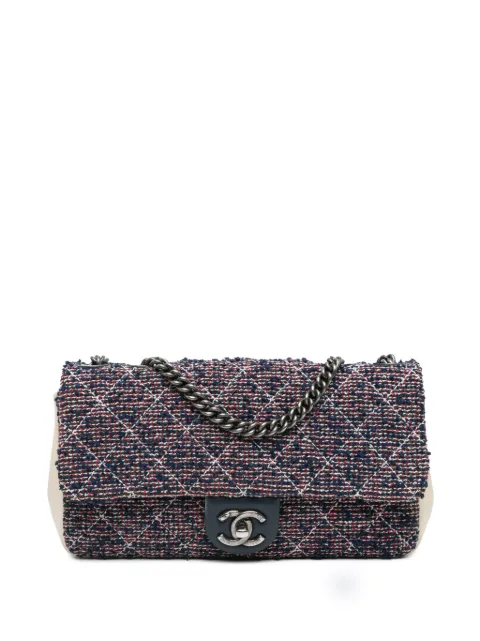CHANEL Pre-Owned 2016-2017 Medium Tweed Single Flap crossbody bag