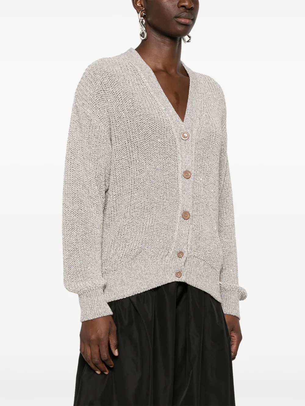 Herno Vest met pailletten Beige