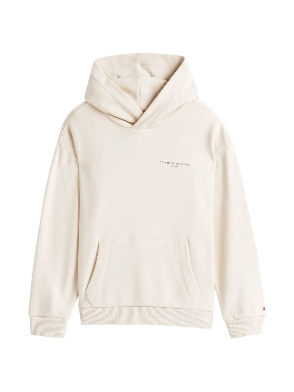 Tommy Hilfiger Junior Hoodie met kenmerkend logo Beige